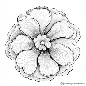 Beautiful Corolla of a Flower Coloring Pages 4