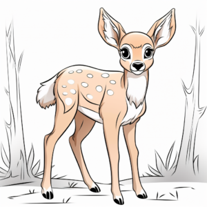 Beautiful Doe Coloring Pages 4