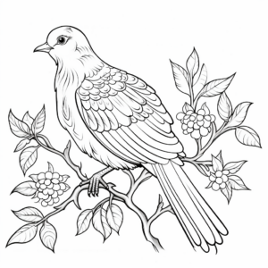 Beautiful Dove Coloring Pages for Peace 1