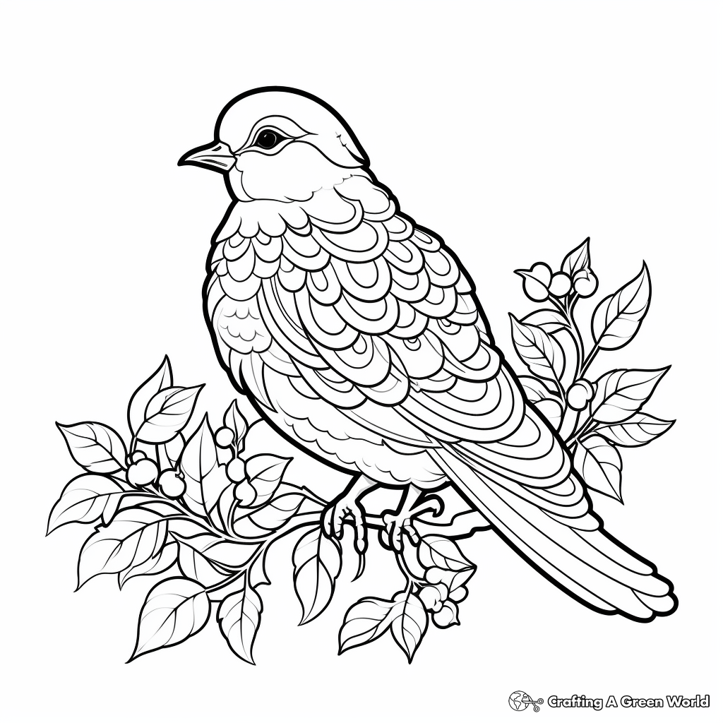 Beautiful Dove Coloring Pages for Peace 2