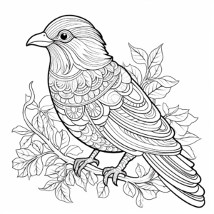 Beautiful Dove Coloring Pages for Peace 4