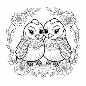 Beautiful Dove Wedding Theme Coloring Pages 3