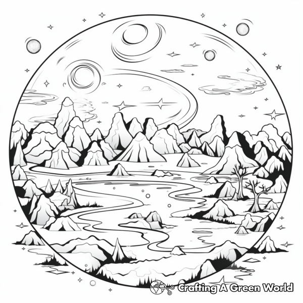 Beautiful Earth From Space Coloring Pages 1
