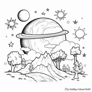 Beautiful Earth From Space Coloring Pages 4