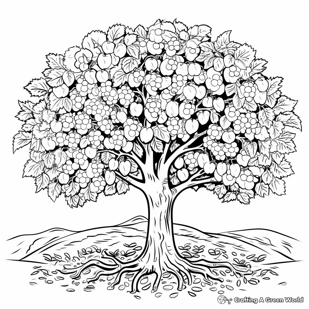 Beautiful Fig Tree Coloring Pages 1