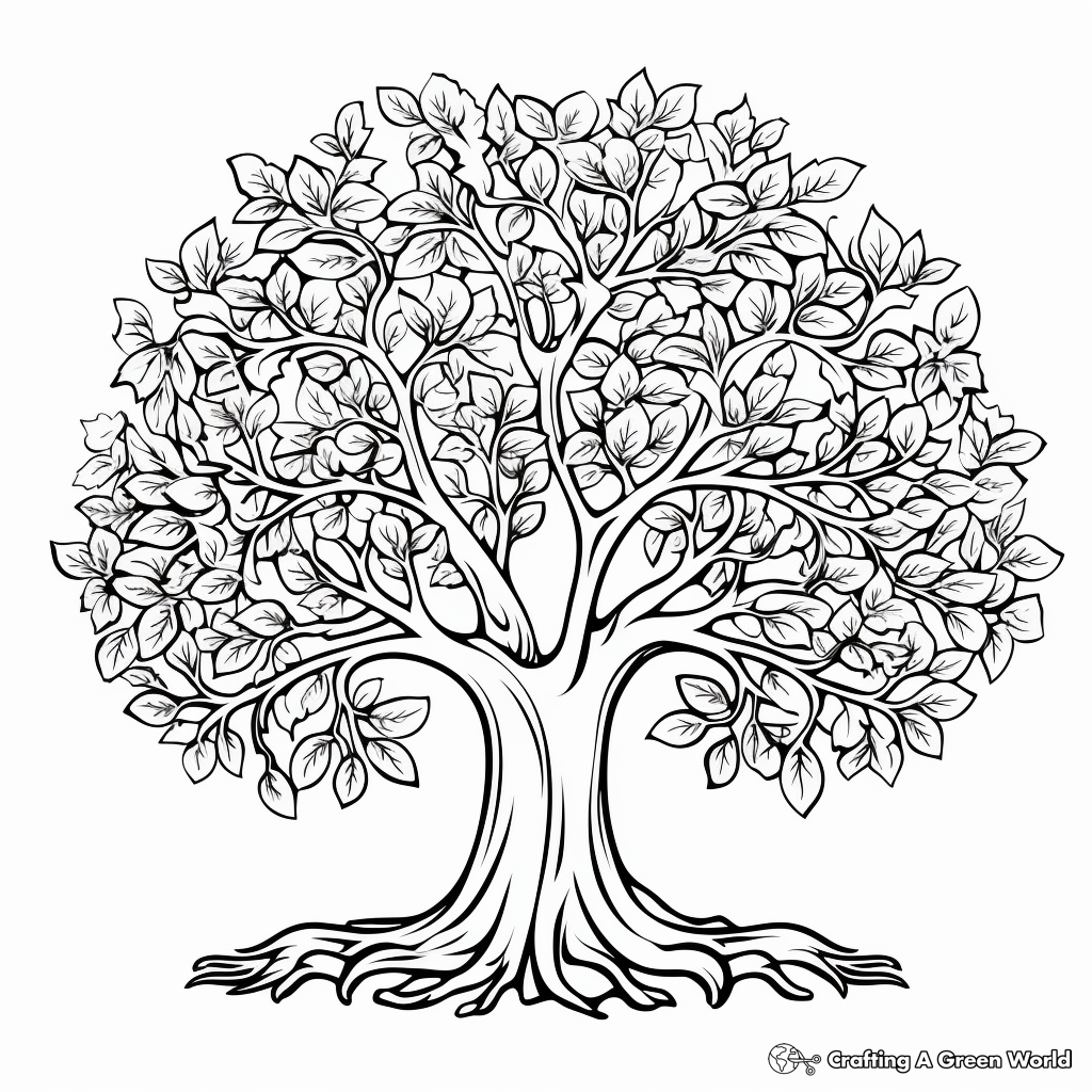Beautiful Fig Tree Coloring Pages 4