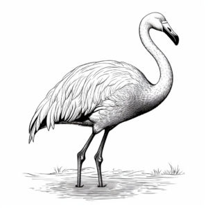 Beautiful Flamingo Coloring Pages for Adults 1