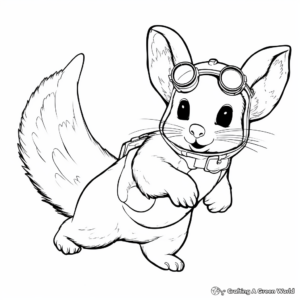 Beautiful Flying Squirrel Coloring Sheets 1