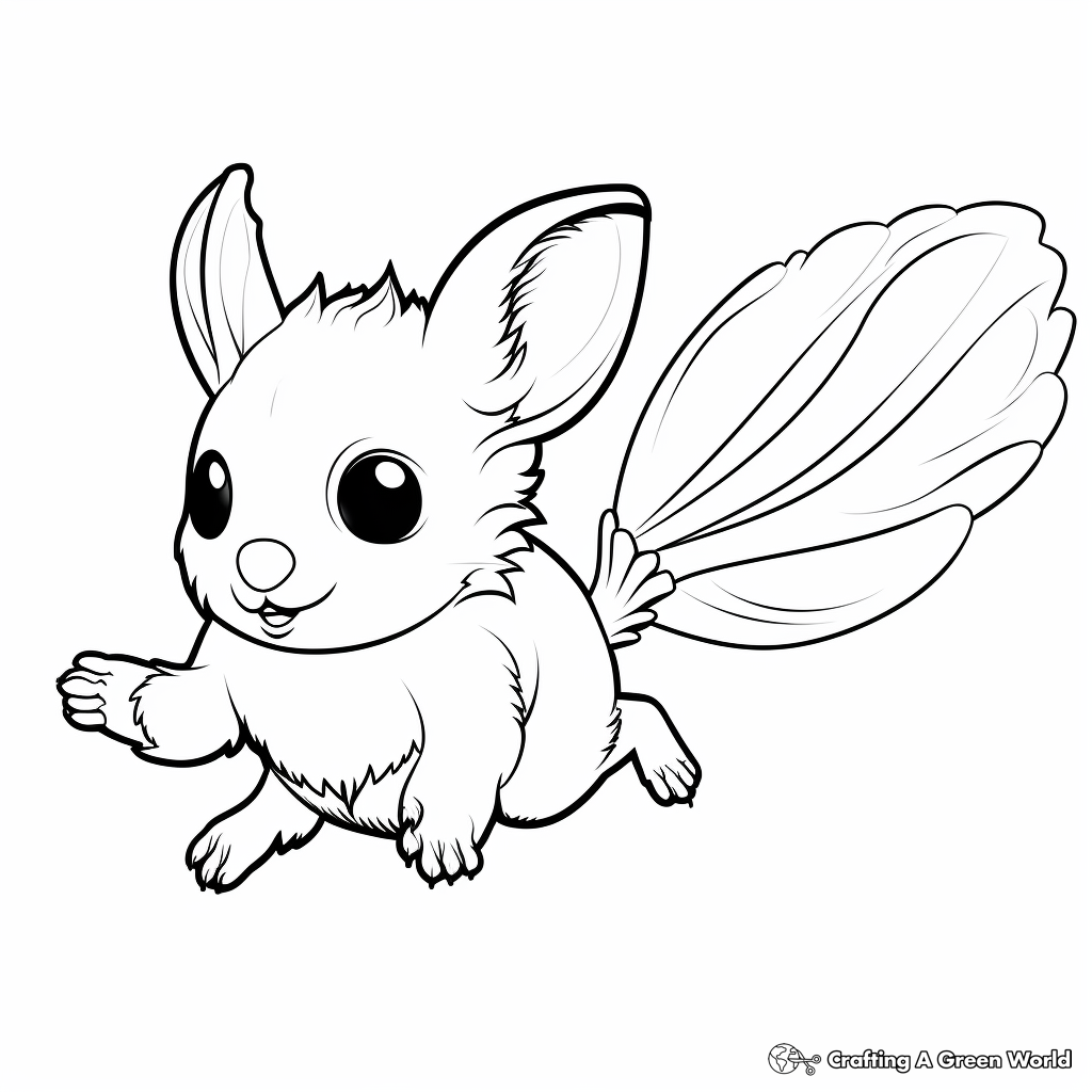 Beautiful Flying Squirrel Coloring Sheets 2
