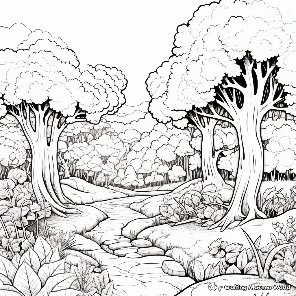 Beautiful Forest Coloring Pages 3