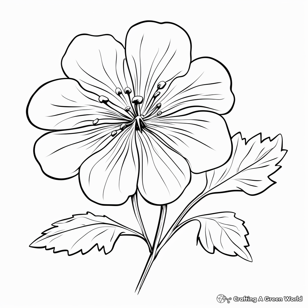 Beautiful Geranium Flower Coloring Pages 2
