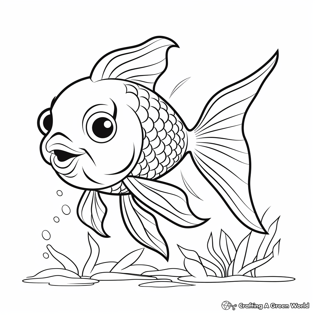Beautiful Goldfish Coloring Pages 2