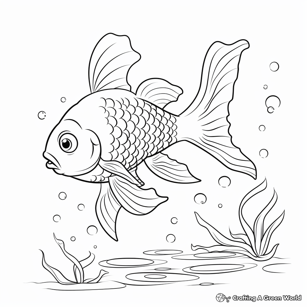 Beautiful Goldfish Coloring Pages 4