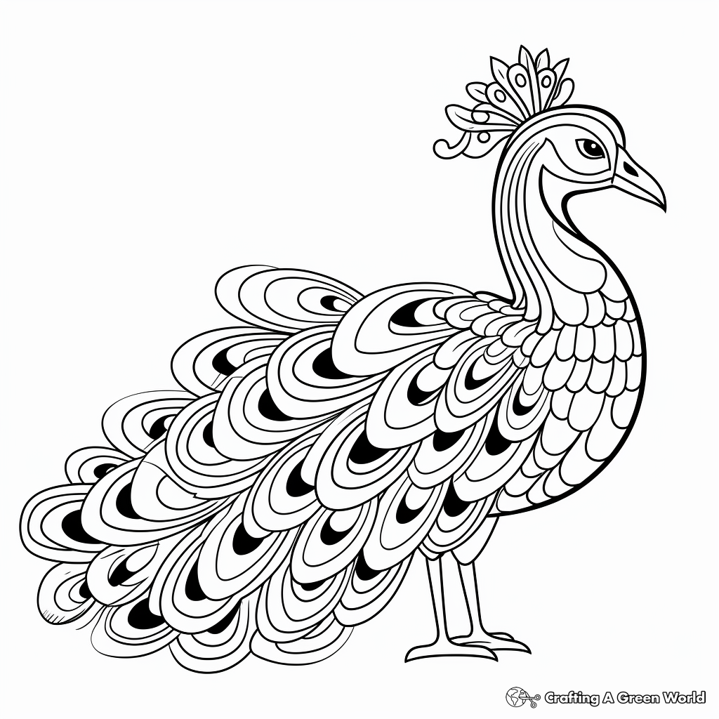 Beautiful Indian Peacock Coloring Pages 1