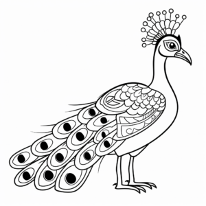 Beautiful Indian Peacock Coloring Pages 2
