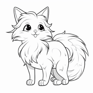 Beautiful Long-Haired Calico for Advanced Colorists 3