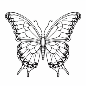 Beautiful Monarch Butterfly Coloring Pages 2