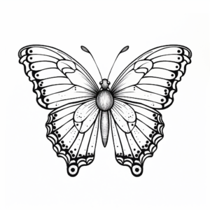 Beautiful Monarch Butterfly Coloring Pages 4