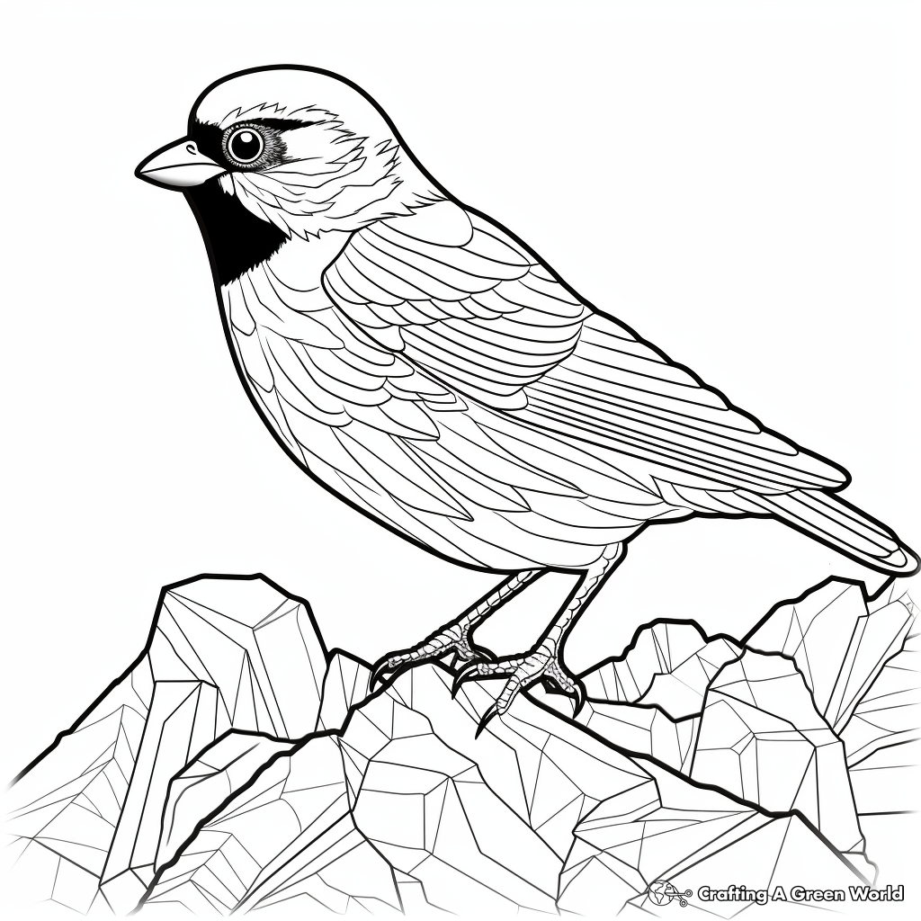 Beautiful Mountain Chickadee Coloring Pages 3