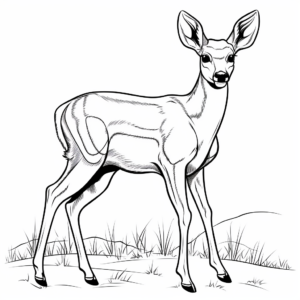 Beautiful Mule Deer Coloring Pages 1