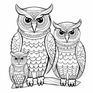 Beautiful Owl Patterns for Advanced Colorists 2