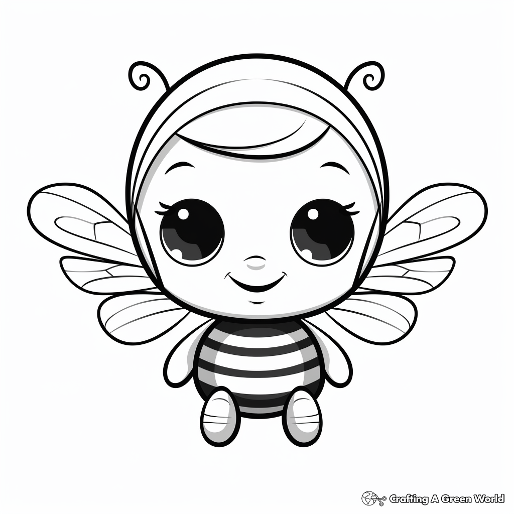 Beautiful Queen Bee Coloring Pages 1