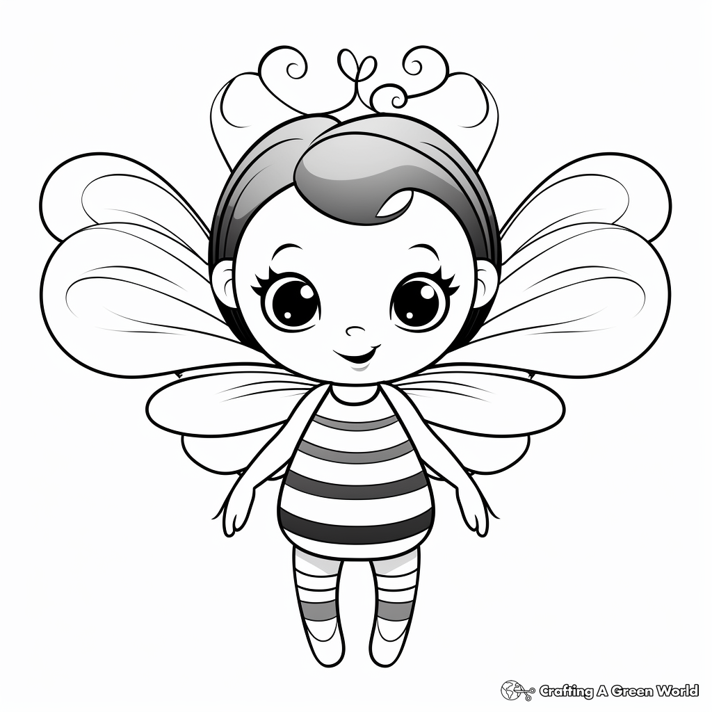 Beautiful Queen Bee Coloring Pages 4