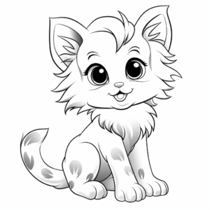 Beautiful Ragdoll Kitty Coloring Pages for Kids 4