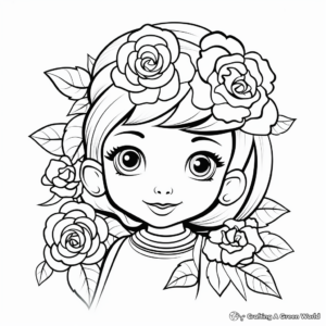 Beautiful Rose Coloring Pages 1