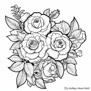 Beautiful Roses Coloring Pages 1