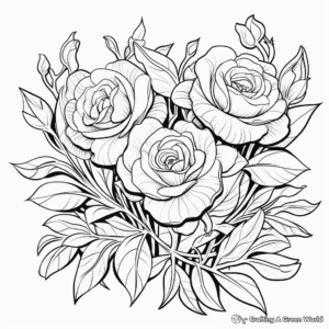 Beautiful Roses Coloring Pages 2