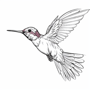 Beautiful Ruby Throated Hummingbird Coloring Pages 2