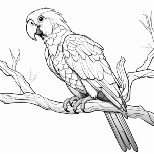 Beautiful Scarlet Macaw Coloring Pages 2