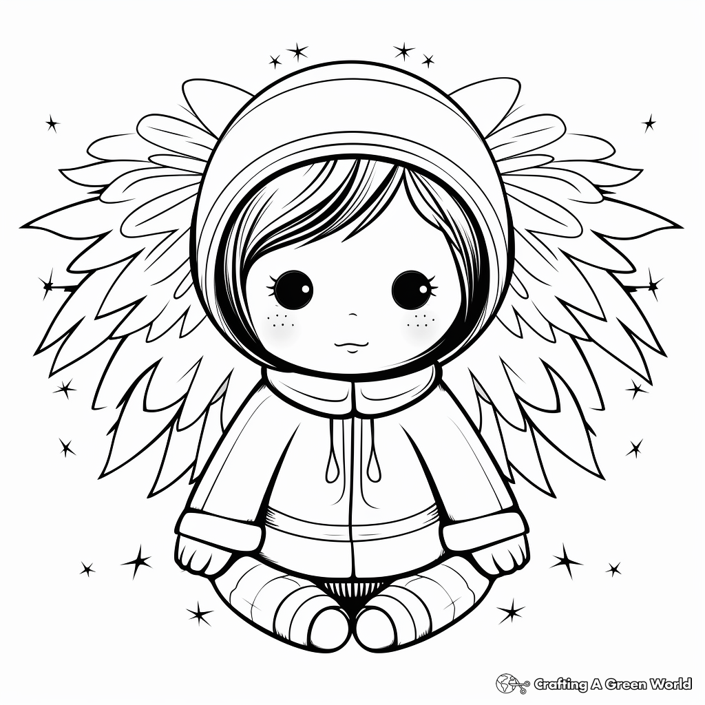 Beautiful Snow Angel Coloring Pages 1