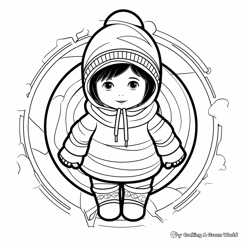 Beautiful Snow Angel Coloring Pages 3