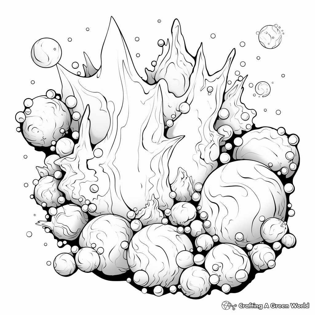 Beautiful Star Cluster Galaxy Coloring Pages 1