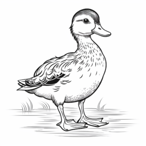 Beautiful Wood Duck Coloring Pages 2