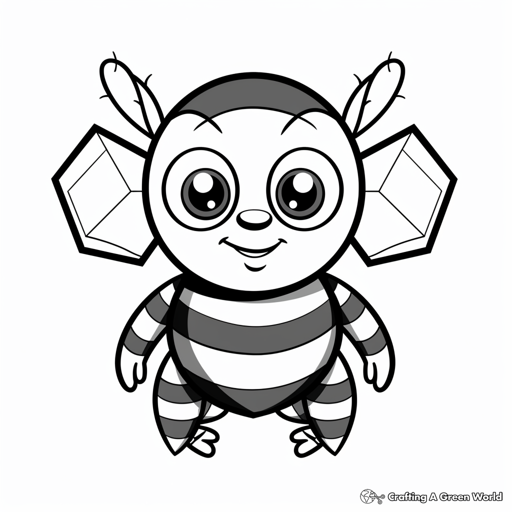 Bee and Honeycomb Coloring Pages for Kids 4