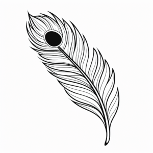 Beginner-Friendly Simple Peacock Feather Coloring Pages 3