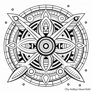 Beginners Basic Shapes of Sacred Geometry Coloring Pages 1