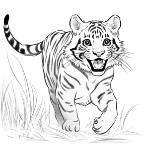 Bengal Cats in Action Coloring Pages 4