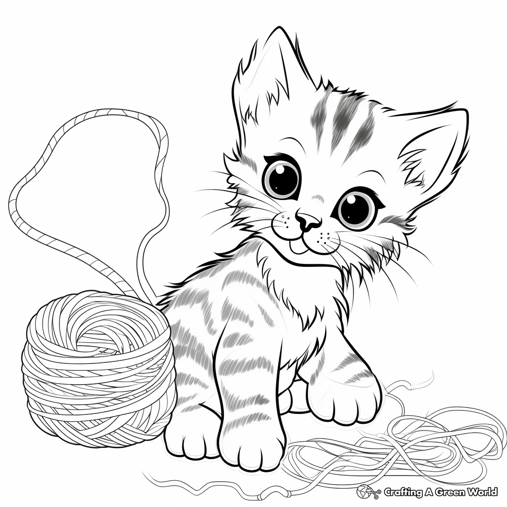 Bengal Kitten Coloring Pages 1