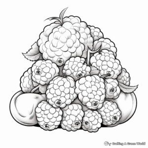 Berry Mix: Blackberry and Raspberry Coloring Sheets 2