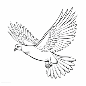 Biblical Peace Dove Coloring Pages 1