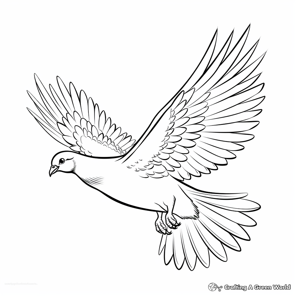 Biblical Peace Dove Coloring Pages 1