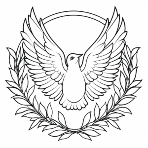 Biblical Peace Dove Coloring Pages 2