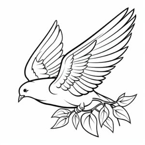 Biblical Peace Dove Coloring Pages 4