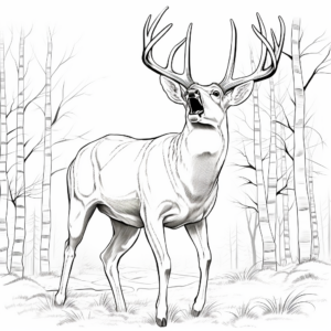 Big Buck Roaring Coloring Pages 1