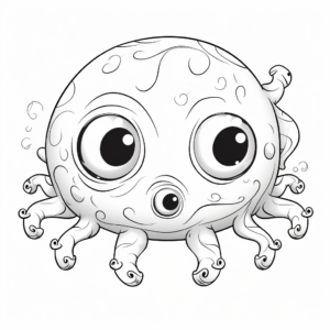 Big Eyed Octopus Underwater Coloring Pages 3