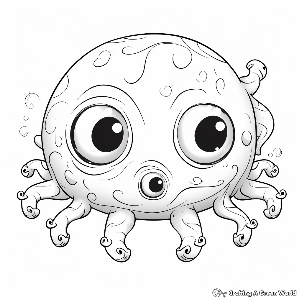 Big Eyed Octopus Underwater Coloring Pages 3